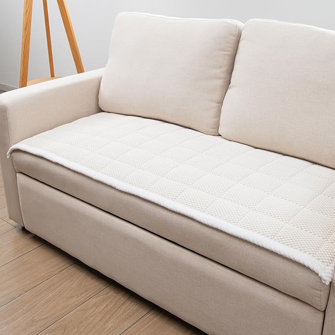 Pet Couch Covers,Couch Cover for Dogs Washable,Anti Slip Dog Sofa Covers Couch Protector Sofa Mat,Seat Cover,Dog Mat,Pet Pad for Furniture 1 Piece (White, 21''x70''/Rectangular) - Image 4