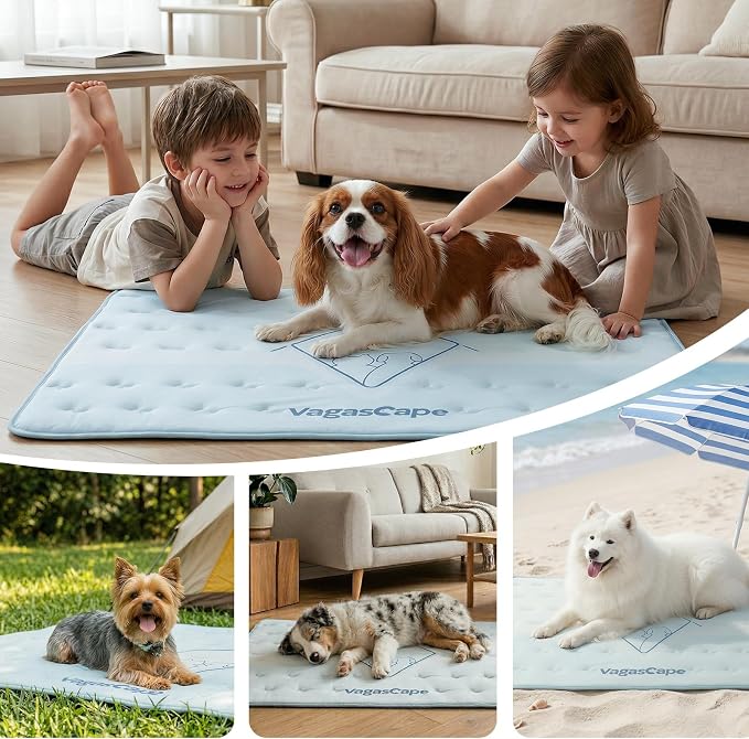 Vagascape 3.0 Supportive Double Sided Dog Cooling Mat | Thick Durable Pet Cooling Mat for Extra Large Pet, 47" x 28" Washable Cooling Mat for Dog Outdoor and Indoor - Image 5