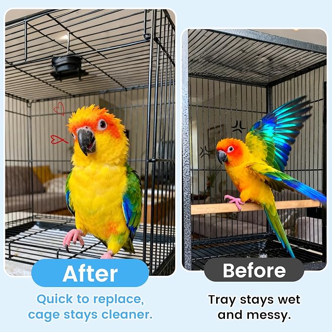 23.6x16.9in Bird Cage Liners - 100 Sheets Pre-Cut Disposable Cage Tray Liners, High Absorbent Non-Woven Pads for Parrots, Cockatiels and Small Animals - Image 4