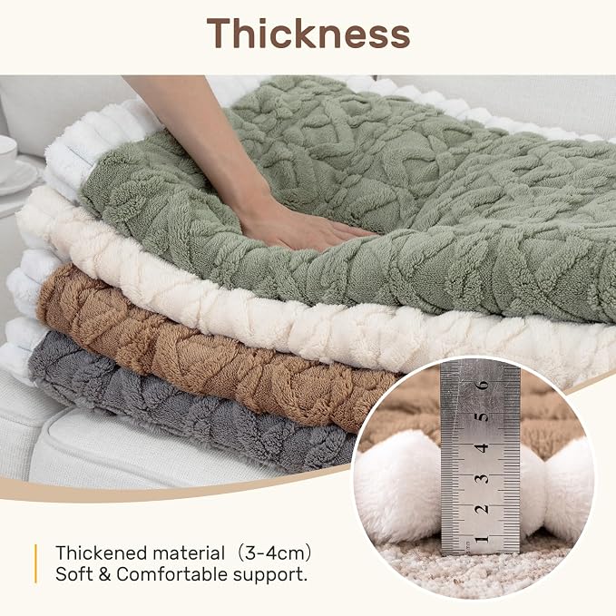 Couch Cover for Dogs, Washable Non Slip Sofa Covers for 3 Cushion Couch Pet Friendly Fuzzy Sofa Protector&Bed Mat for Pets (27.6"x82.7" Coffee) - Image 5