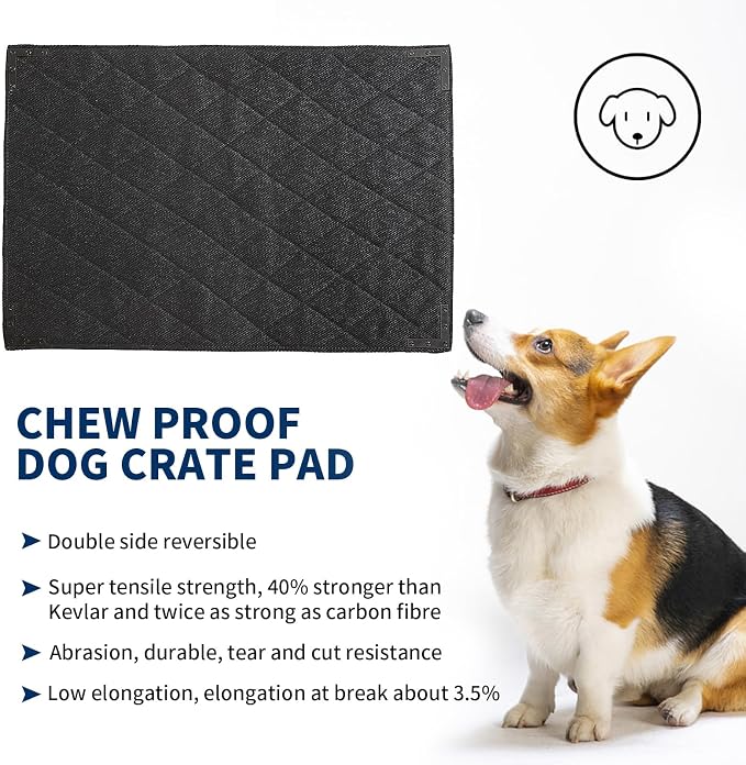 BALAPET XS Durable Chew Proof Dog Bed with Metal Rivet Corner, 23"x17" - Image 3