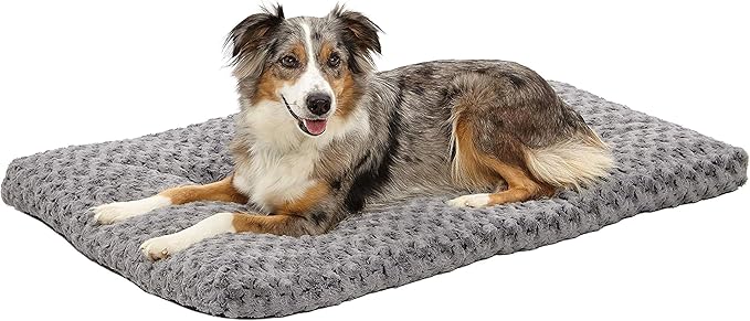 MidWest Homes for Pets Medium QuietTime Deluxe Mocha Ombré Swirl Plush Pet Bed, Machine Washable, Non-Skid Bottom, Soft Crate Mat for 30-inch Crates by MidWestHomesForPets