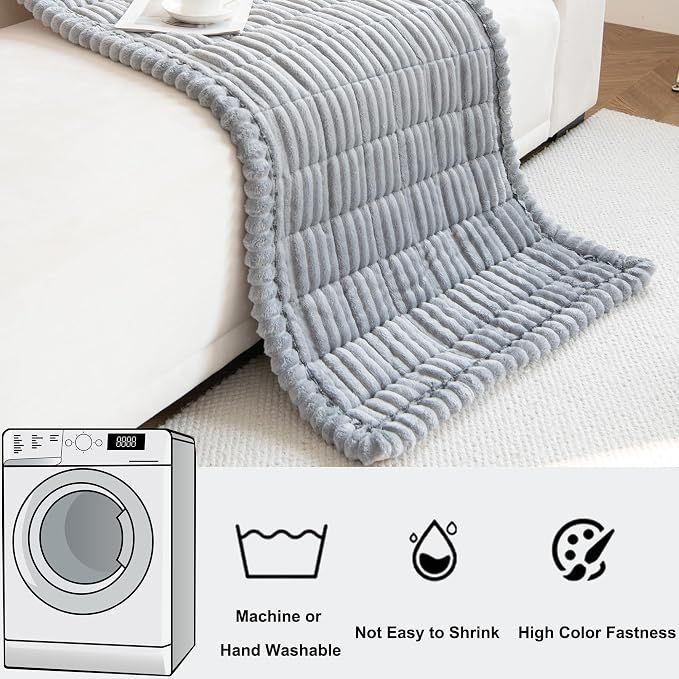 Mivnue Pet Couch Cover, Couch Covers for Dogs, Washable Dog Sofa Covers Couch Protector, Fuzzy Non Slip Couch Slipcover Pet Friendly (Light Grey, 27.6" x 82.7") - Image 4