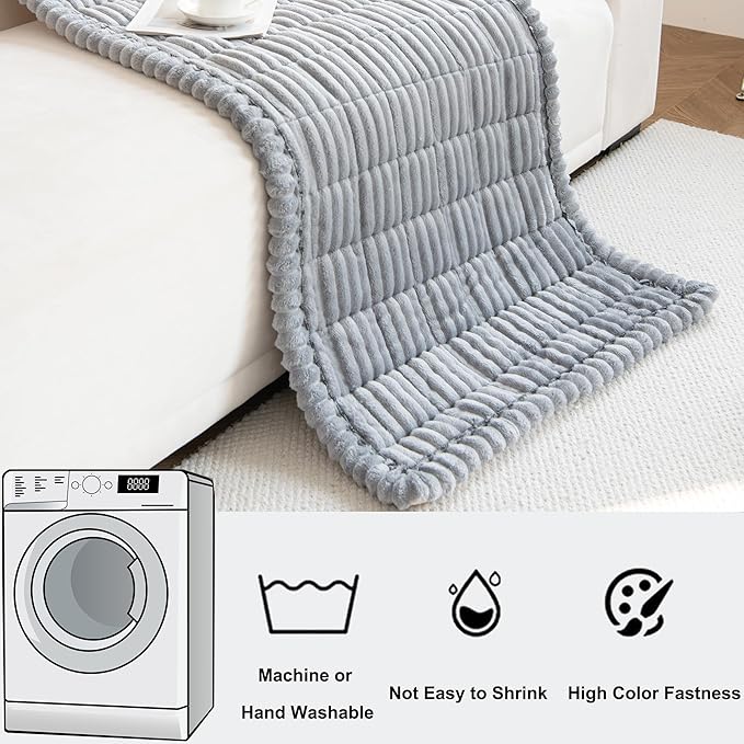 Mivnue Pet Couch Cover, Couch Covers for Dogs, Washable Dog Sofa Covers Couch Protector, Fuzzy Non Slip Couch Slipcover Pet Friendly (Light Grey, 27.6" x 59.1") - Image 4