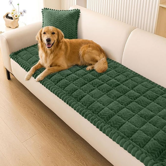 Smiry Couch Cover for Dogs, Non Slip Fuzzy Pet Sofa Covers Washable | Sofa Slipcovers for 3 Cushion Couch, Soft Thick Furniture Protector for Cats Dogs, Against Fur, Dirt, Scratch (27.6"x82.7") by Smiry
