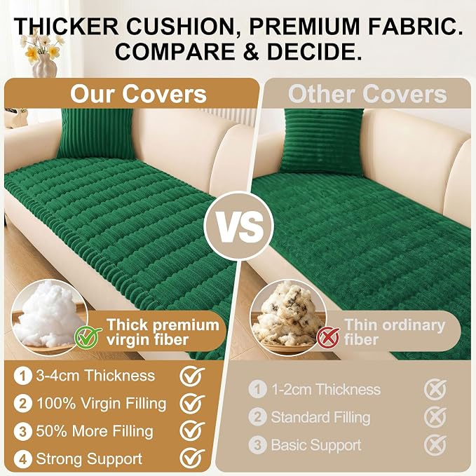 Smiry Couch Cover for Dogs, Non Slip Washable Sofa Protector for Pets | Soft Furniture Cover for Leather & Fabric Couches, Cozy Protect Against Fur, Dirt & Messes, Pet Friendly, 35.4"x70.9" - Image 5