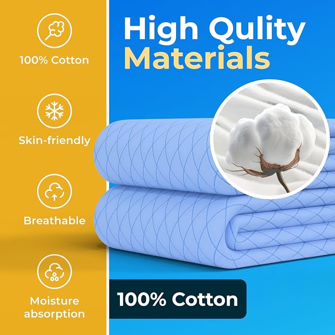 GREEN LIFESTYLE Washable Underpads - Large Bed Pads for use as Incontinence Bed Pads, Reusable Pet Pads, Great for Dogs, Cats, Bunny, Seniors Bed Pad (Pack of 2 - 34x36) - Image 2