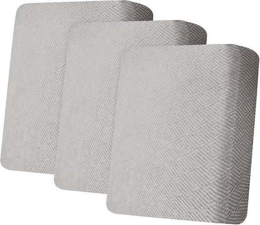 XINEAGE Couch Cushion Covers Seat Cushion Cover Thick Stretch Sofa Slipcovers 3 Piece Individual Couch Covers with Elastic Bottom(3 Seat Cushion/Backrest,Sliver Grey) by XINEAGE