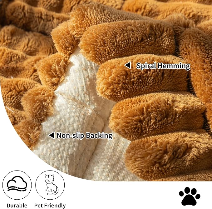 Sofa Couch Cover, Sofa Covers for Dogs Washable, Non-Slip Striped Sofa Slipcovers for Sectional Sofa, Sofa Cover Furniture Protector for L Shaped(Light Brown, 27.6"x 82.7") - Image 3