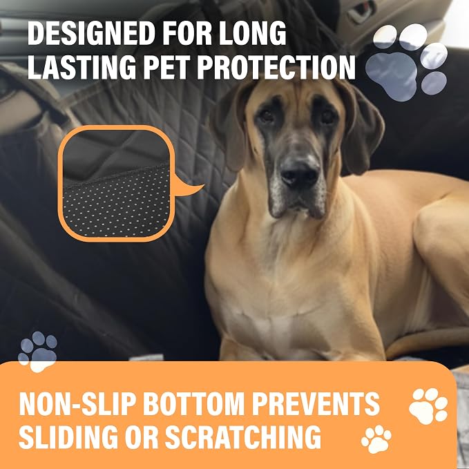 Active Pets Dog Car Seat Cover for Back Seat, Waterproof Pet Protection Hammock, SUV Truck Car Backseat Protector with Safety Features, Blue - Image 6