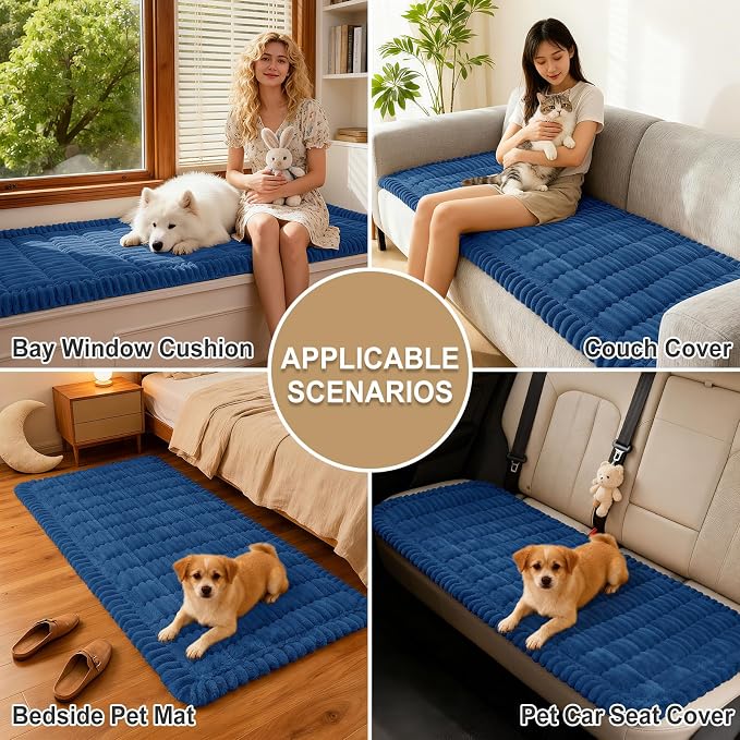 hyha Couch Cover for Dogs, Washable Non Slip Plush Flannel Sofa Protector | Thick Flannel, Silicone Anti-Slip Backing, Pet Hair & Scratch Protection, Fits Sofa & Loveseat (35.4" x 88") - Image 4