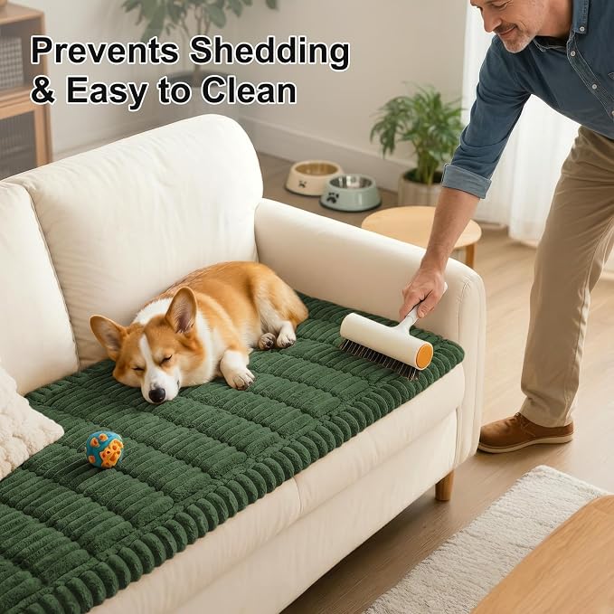 Smiry Couch Cover for Dogs, Non Slip Washable Sofa Protector for Pets | Soft Furniture Cover for Leather & Fabric Couches, Cozy Protect Against Fur, Dirt & Messes, Pet Friendly, 35.4"x35.4" - Image 7