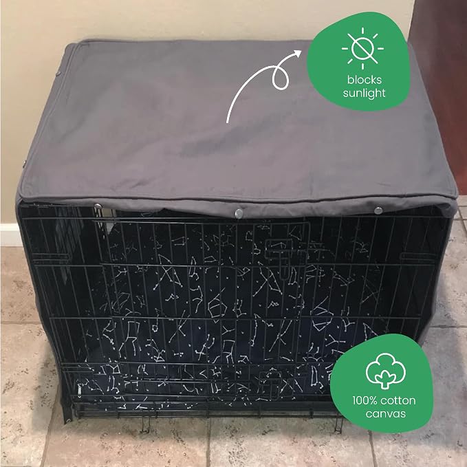 Molly Mutt I'm a Realist Dog Crate Cover, 100% Cotton Canvas Cover with 2 Roll-Up Panels, Ideal for Dog or Cat Crate, Durable, Washable, and Free of Harmful Chemicals, 24" x 18" x 21" - Image 4
