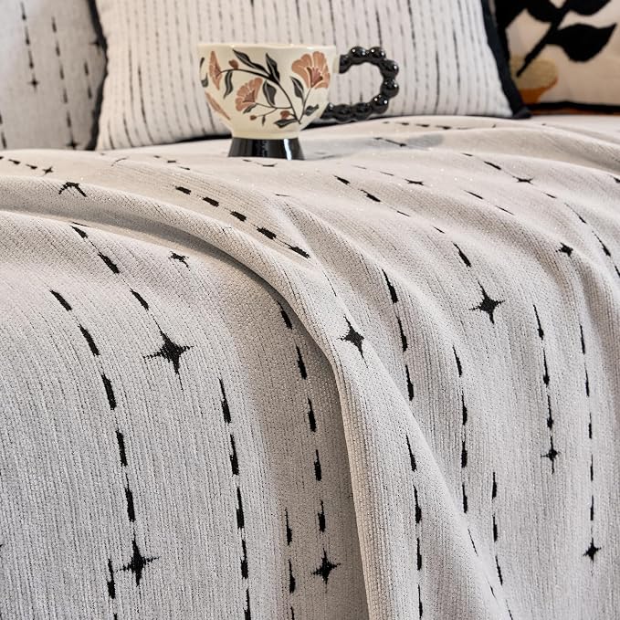 ROOMLIFE Couch Cover Boho Sofa Covers for 3 Cushion Couch Washable, Furniture Protector Sofa Couch Cover for Dogs, Soft Breathable Sofa Slipcover, Couch Throw Blankets with Tassels 71''X118'' - Image 5