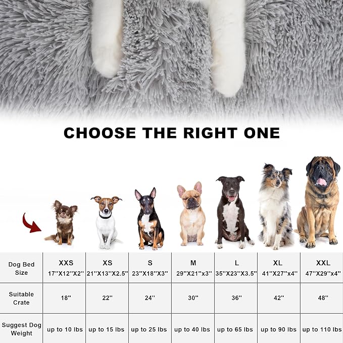 Bedfolks Waterproof Dog Crate Pad, Plush Dog Kennel Bed - Faux Fur, Washable - 35"x23", Solid Light Grey - Image 7