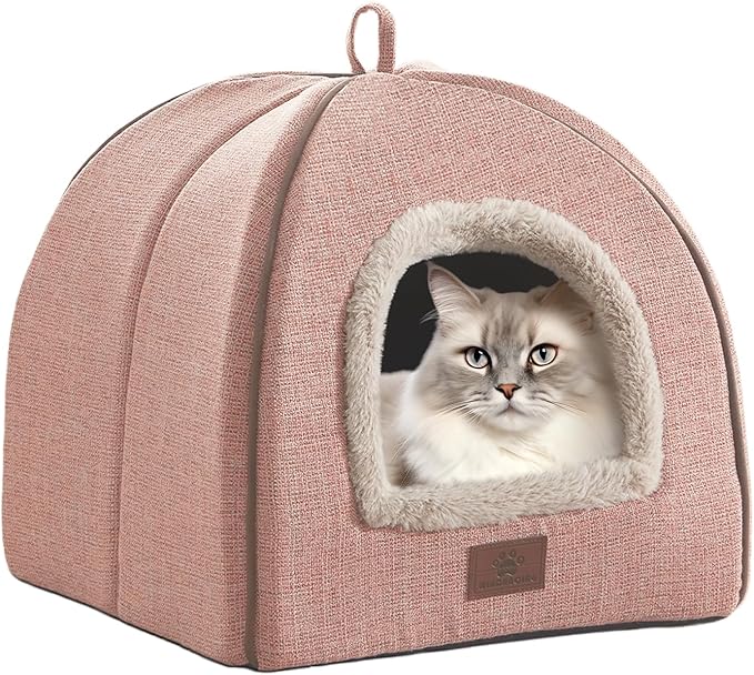 WINDRACING Cat Bed for Indoor Cats - Cat Cave Beds Cat House Cat Tent with Removable Washable Cushioned Pillow, Soft Kitten beds,Cat Beds & Furniture, for Small and Medium Pet Bed by WINDRACING