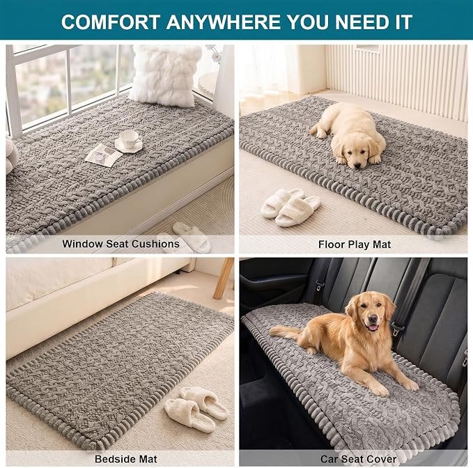 KRFOONN Couch Cover for Dogs Washable Pet Couch Covers for 2 Cushion Sofas Non-Slip Dog Sofa Protectors Cushion Covers Soft Sofa Slipcovers Cushion Protector for Pets Mat (Pattern Grey, 27.6" x 59") - Image 7