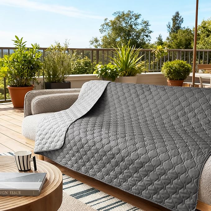 gogobunny 100% Double-Sided Waterproof Dog Bed Cover Pet Blanket Sofa Couch Furniture Protector for Puppy Large Dog Cat, Reversible (82x102 Inch (Pack of 1), Dark Grey/Light Grey) - Image 6