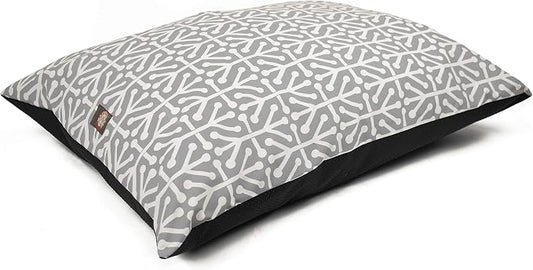 Majestic Pet Rectangle Large Dog Bed Washable – Non Slip Comfy Pet Bed – Dog Crate Bed Super Value Pillow Dog Bed – Dog Kennel Bed for Sleeping - Dog Bed Large Breed 46 x 35 Inch – Aruba Gray by MajesticPet