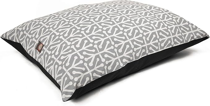 Majestic Pet Rectangle Medium Dog Bed Washable – Non Slip Comfy Pet Bed – Dog Crate Bed Super Value Pillow Dog Bed – Dog Kennel Bed for Sleeping - Dog Bed Medium Breed 35 x 28 Inch – Aruba Gray by MajesticPet