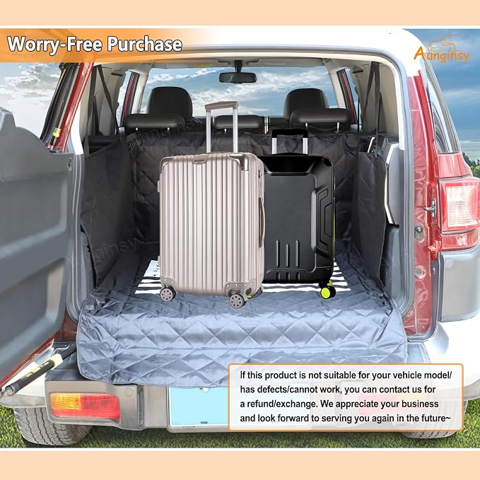 Aunginsy SUV Cargo Liner for Dogs Compatible with Toyota FJ Cruiser 2007-2021 Accessories, Rear Trunk Mat Travel Nonslip Pet Cargo Boot Liner with Bumper Flap Protector, Waterproof Floor Mat for Cats - Image 6