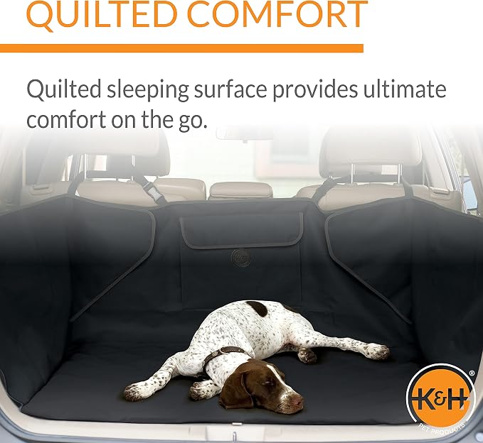 K&H Pet Products Quilted Cargo Cover Black Standard/Mid-Size Vehicle 54 Inches - Image 7