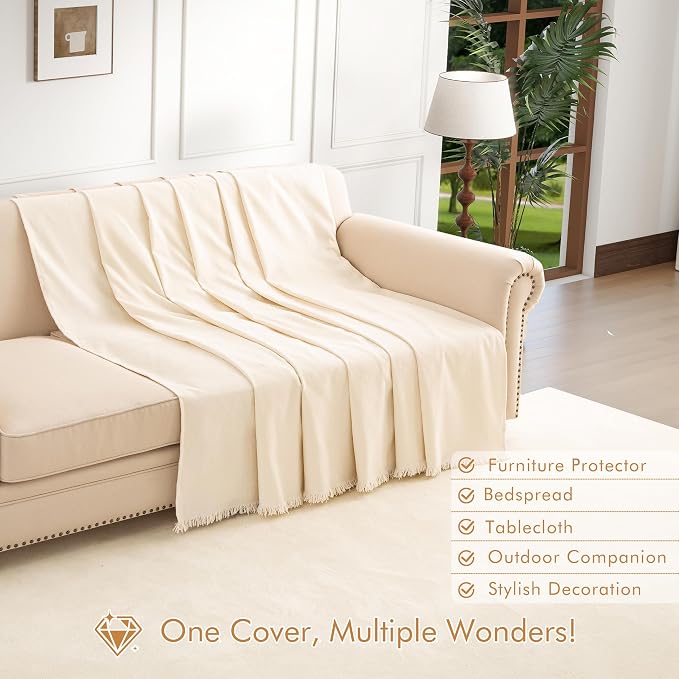 Couch Cover for 2-3 Cushion Couch Sofa Pet Friendly, Chenille Sectional L Shaped Sofa Cover Washable for Dogs Cats Kids, Furniture Protector Slipcover Decor for Living Room, 71"x118" - Image 5