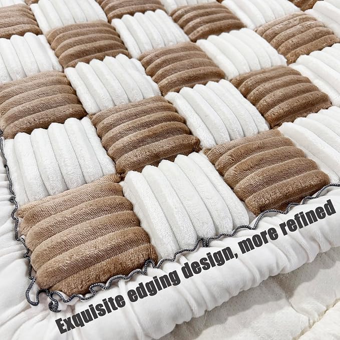 LiveGo Couch Cover for Dogs Washable, Sofa Cover Protector, Couch Covers for 3 Cushion Couch Sofa Pet Friendly, Soft, Non Slip (Dark Coffee, 45x45 cm/17.7x17.7 in) - Image 4