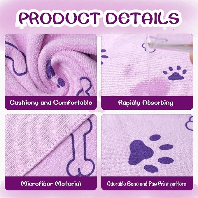 20 Pcs Dog Towels for Drying Dogs Bulk 20 x 40 Inch Quick Drying Pet Bath Towels Colorful Pet Grooming Towel Absorbent Microfiber Towel for Small Medium Large Dog Puppy Cat (Multicolor) - Image 4