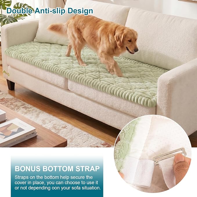 NILUOH Couch Cover for Dogs Washable, Non Slip Furniture Protector for Pet | Suitable for Leather & Fabric Couch, Prevents Pet Hair, Scratches & Stains, Pet Friendly, 27.6"x70.9" - Image 3