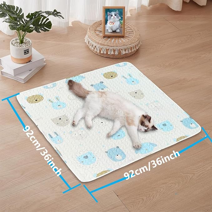 Dog Playpen Urine Pad Dog Pee Pads Puppy Pads,Personalized,Anti-Slip Bottom[PLAYPEN NOT Included] Leak-Proof/Machine Washable/Reusable Whelping Playpen Crate Pet Mattress Pad Pet Training Mat(White) - Image 6