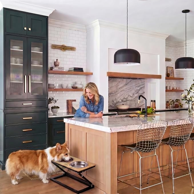 Elevated Dog Bowl, Adjustable Height and Tilt Angle Dog Bowl Stand | Precisely Adjust Height And Tilt Angle, Easy To Clean, Equipped With 2 Stainless Steel Food Bowls, Sturdy And Durable. - Image 5