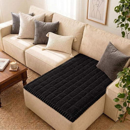 Smiry Couch Cover for Dogs, Non Slip Fuzzy Pet Sofa Covers Washable | Sofa Slipcovers for 3 Cushion Couch, Soft Thick Furniture Protector for Cats Dogs, Against Fur, Dirt, Scratch (43"x82.7") by Smiry