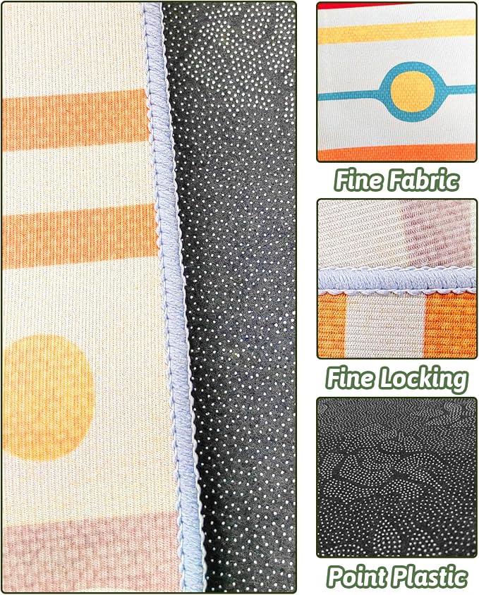 BNOSDM 79" X 55" Large Bunny Cage Liner Washable Pads for Rabbit Reusable Floor Mat for Rabbits Anti Slip Rug for Bunnies Pet Carpet for Chinchillas Cats Guinea Pigs Ferrets Dogs - Image 3