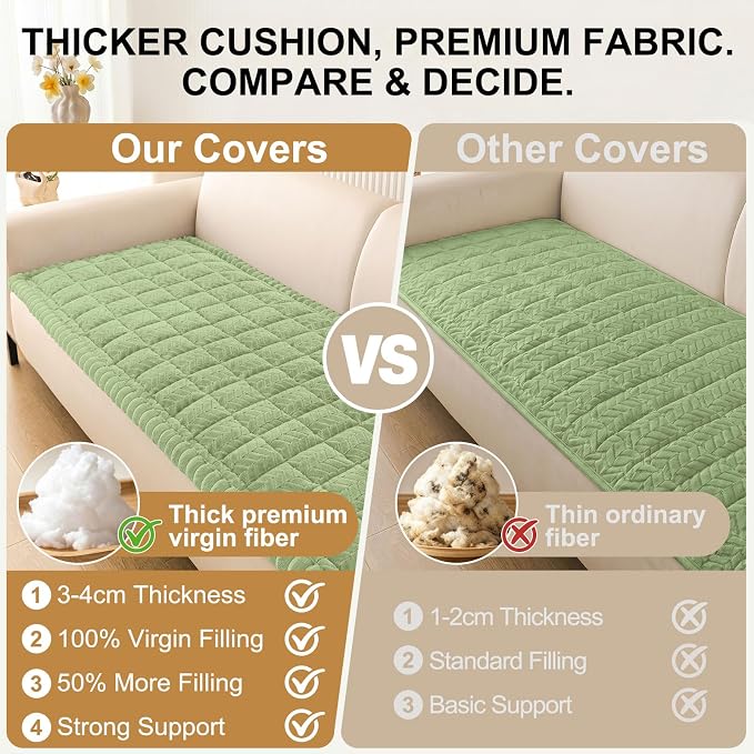 Smiry Couch Cover for Dogs, Non Slip Fuzzy Pet Sofa Covers Washable | Sofa Slipcovers for 3 Cushion Couch, Soft Thick Furniture Protector for Cats Dogs, Against Fur, Dirt, Scratch (27.6"x70.9") - Image 5