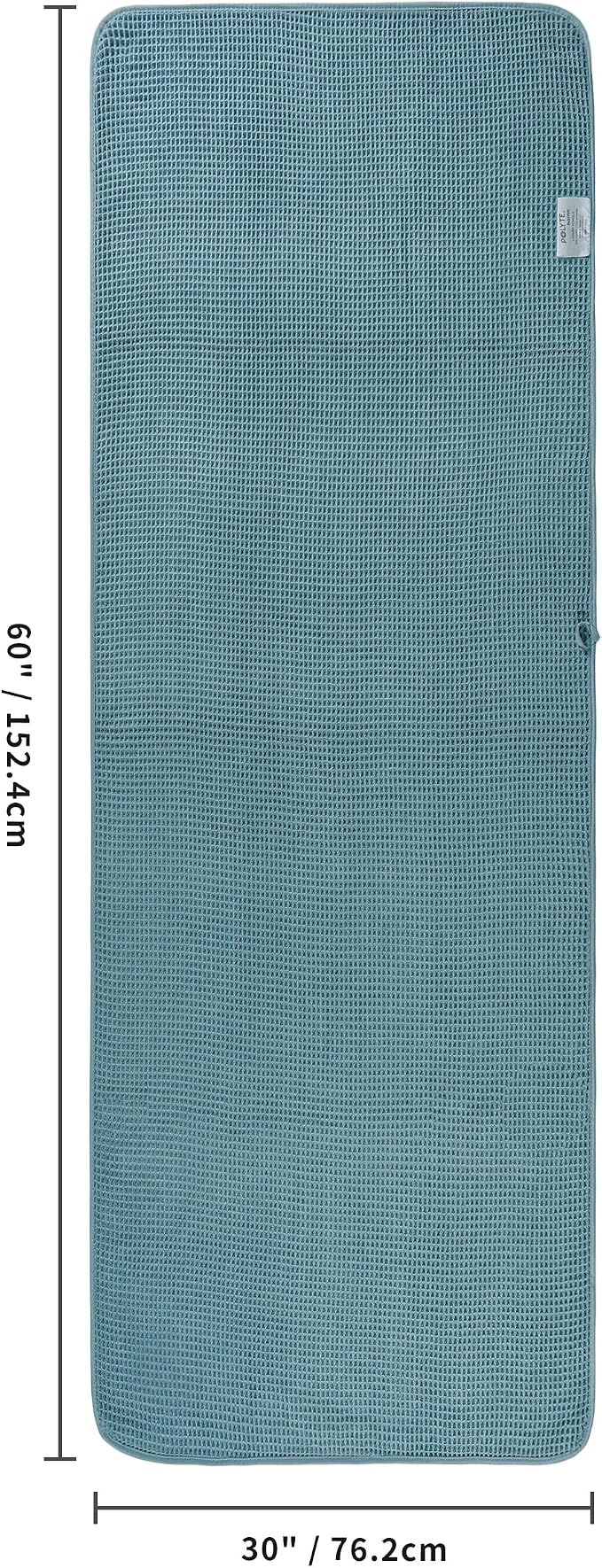 POLYTE 430 GSM Microfiber Oversize Quick Dry Lint Free Bath Towel, 60 x 30 in, 4 Pack (Waffle Weave) - Image 3