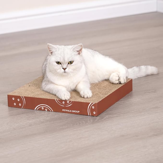 Petpals Corrugated Cardboard Scratcher Replacement 4-Pack | Scratching Pad Replacement for Petpals Products Jodie / Poly, Sofa Couch Furniture Protectors from Cat Scratching, Brown - Image 9