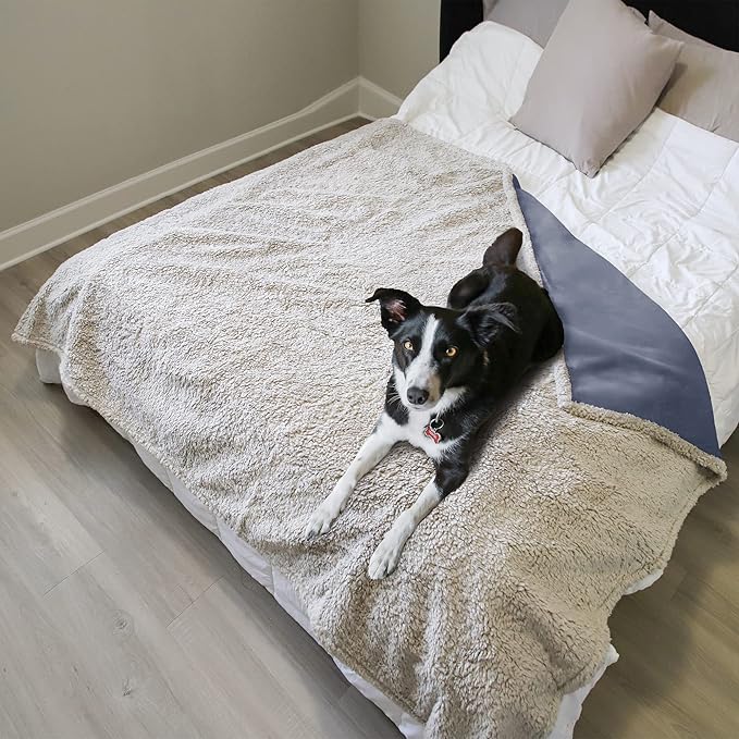 Kritter Planet Waterproof Reversible Pet Blanket for Dogs and Cats | 80 x 90 Inch, Waterproof Cover for Sofa and Bed, Washable Protection Against Fur, Dirt, Scratches and Everyday Messes - Image 5