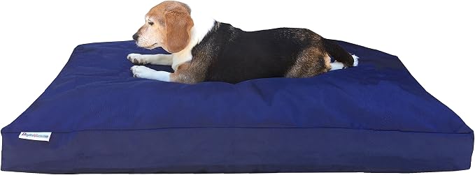 Dogbed4less Memory Foam Dog Bed for Medium to Large Dogs with Orthopedic Comfort, Waterproof Liner and Heavy Duty Nylon Cover 47X29 Pillow, Navy Blue by Dogbed4less