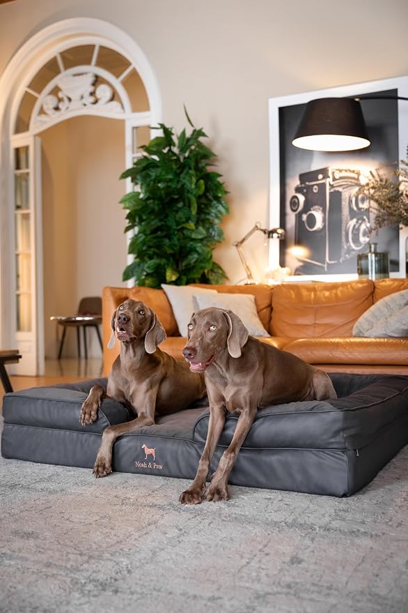 NOAH & PAW Giant Dog Bed XXL, 55x45x11 Inch, Orthopedic Dog Beds, Eggshell Memory Foam Infused with Cooling Gel, Inner Cover, Water Resistant, Machine Washable (Faux Leather) - Image 2