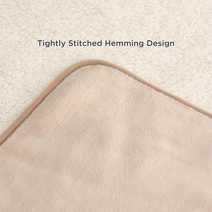 Bedsure Waterproof Dog Blankets for Large Dogs Sherpa Fleece Throw, 50X60 | Washable Soft Plush Pet Cat Blanket for Couch Cover, Reversible Cozy Calming Furniture Protector Warm for Senior Dogs,Cream - Image 9