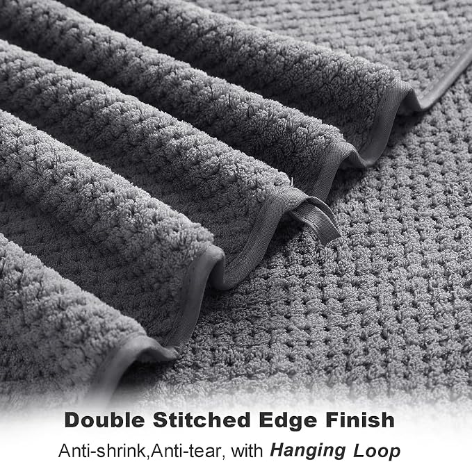 Extra Large Bath Towel Sheet Set 35x70 Inches - Oversized Highly Absorbent Towels Set,Jumbo Microfiber - Quick Dry, Lightweight,Super Soft for Bathroom,Hotel,SPA,Pack of 4 (Gray) - Image 4