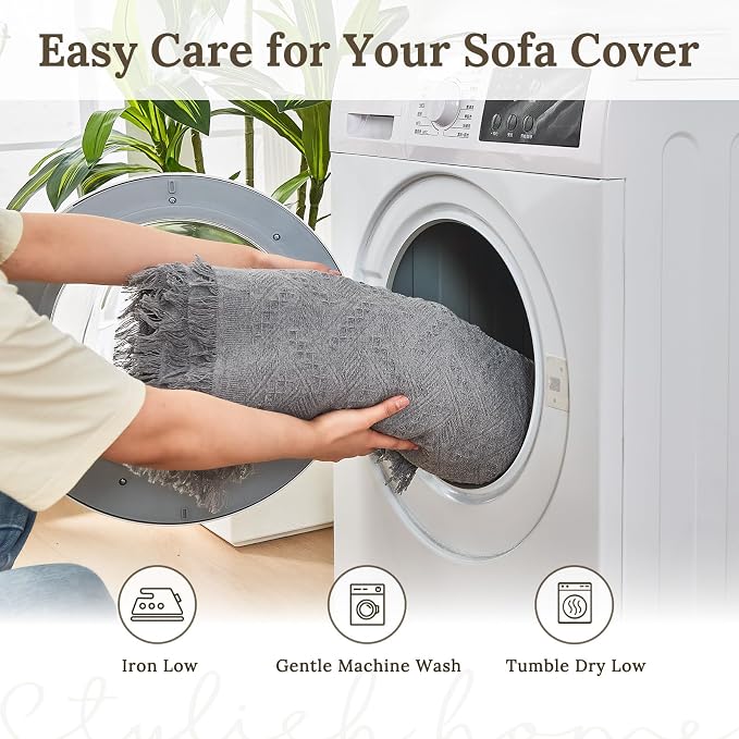 HOMERILLA Sectional Couch Covers for Sectional Sofa L Shaped Sofa Cover Blanket 2 Pieces L Shape Furniture Protector for Pets Dogs (Light Grey, XX-Large) | Washable Fabric, Anti-Pet Hair, Stain & Wear Resistant, Multiuse Sofa Blanket Protector, Pet Fri... - Image 8