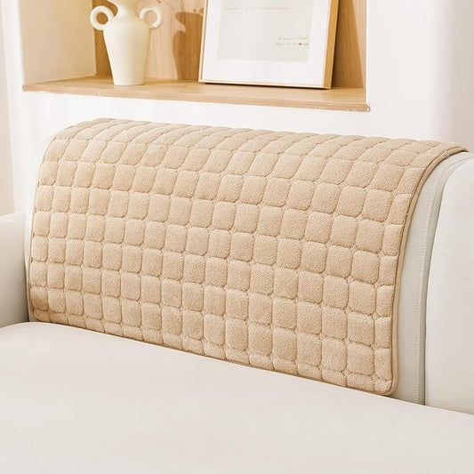 OstepDecor Pet Couch Covers for Sofa, Soft Sofa Covers Washable | Non Slip Dog Couch Protector, Pet Hair, Dirt & Wear Protection, Fits Sofas, Loveseats & Sectionals, 35.4" x 35.4", Khaki by OstepDecor
