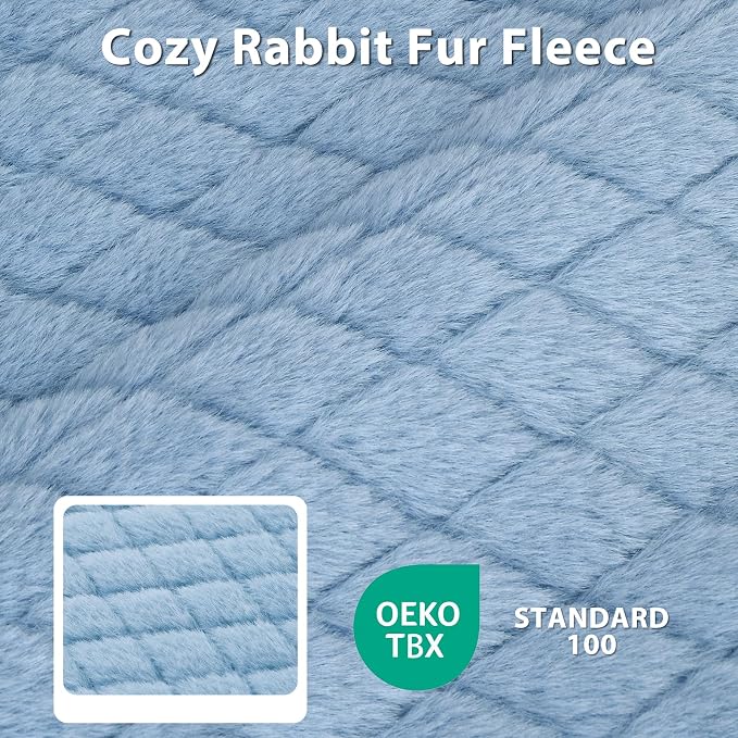 JOEJOY Orthopedic Dog Bed for Large Dogs, Washable Dog Crate Bed Large Sized with Removable Cover, Egg Memory Foam Big Pet Beds, Blue, 35"x22" - Image 5
