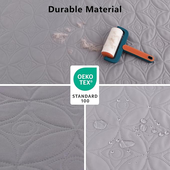 Waterproof Couch Cover for Dogs - Washable Pets Furniture Protector | TPU Leak-Proof Liner, Lightweight & Reversible, Fits Chair, Sofa, Bed, 82" x 82" , Lightgrey/Cream - Image 6