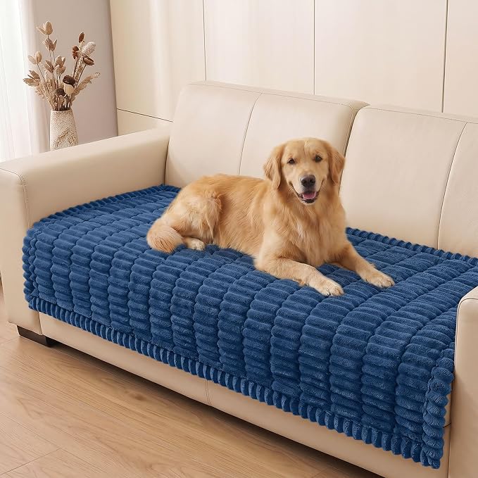 Smiry Couch Cover for Dogs, Non Slip Washable Sofa Protector for Pets | Soft Furniture Cover for Leather & Fabric Couches, Cozy Protect Against Fur, Dirt & Messes, Pet Friendly, 43"x63" by Smiry