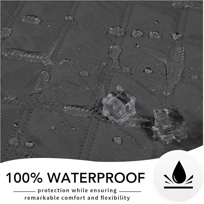 Easy-Going 100% Waterproof Dog Bed Cover, Non-Slip Pet Blanket for Furniture, Washable Couch Cover, Repleasement Sofa Cover (96x82 in, Dark Gray) - Image 5