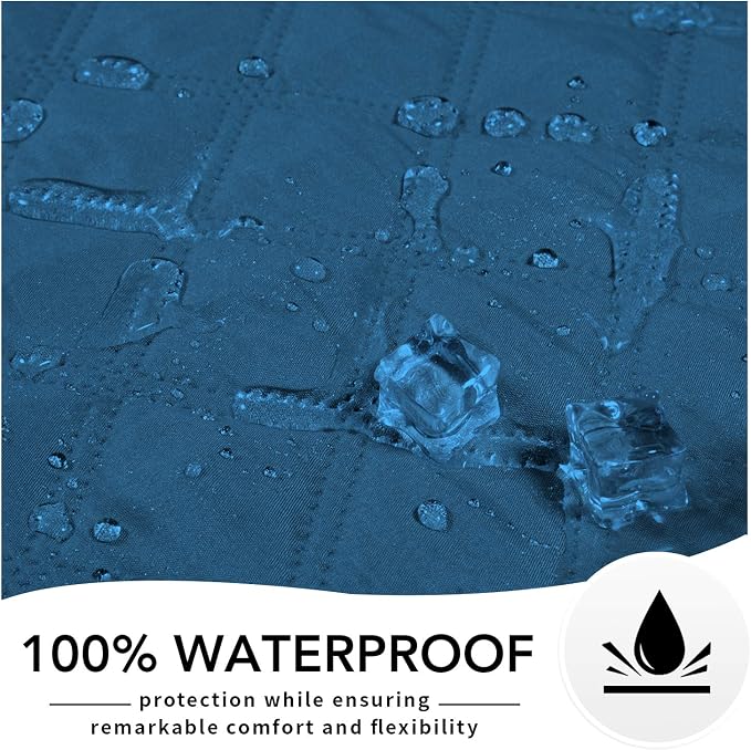 Easy-Going 100% Waterproof Dog Bed Cover, Non-Slip Pet Blanket for Furniture, Washable Couch Cover, Repleasement Sofa Cover (86x82 in,Peacock Blue) - Image 5