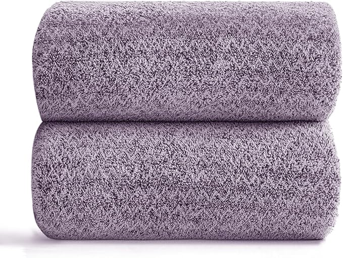 Ycosy Hand Towels Set 16x31 Inches,Soft Microfibers Bathroom Towel Set 2 Pack,Highly Absorbent Quick Dry Luxury Towel Hotel Spa Gym Hand Towel Collection for Bathroom,Dark Purple by Ycosy